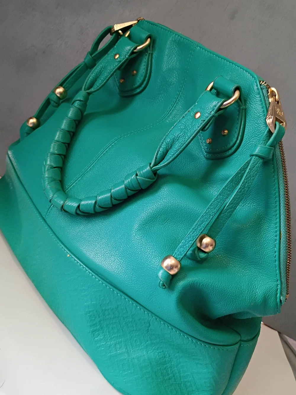 Stones & ActTeal Women's Leather Tote Bag - Classic Structured Carryall